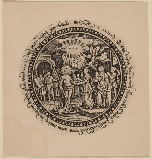 Triumphant Christ with Prophets and Saints, by Netherlandish 16th Century