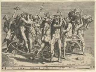 Venus and Bacchus, by Netherlandish 16th Century, 1556