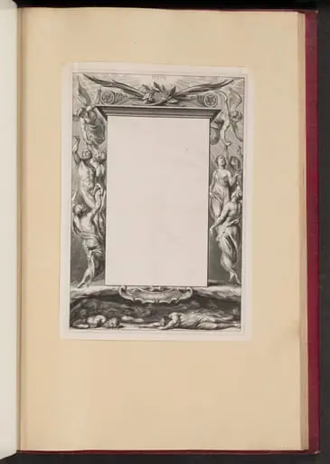 Border Illustration with Heaven and Hell "Corpora S.S.", by Netherlandish 17th Century