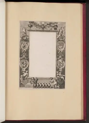 Border Illustration with Scenes from the Life of Christ and Putti Pouring Wine, by Netherlandish 17th Century
