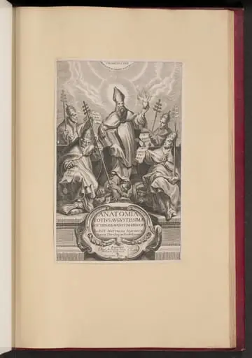 Title Page for Anatomia Totivs Avgvstissimae Doctrinae Avgvstinae, by Netherlandish 17th Century