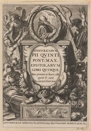 Title Page for Apostolicarvm PII Qvinti Pont. Max..., by Netherlandish 17th Century