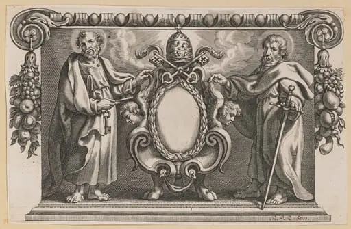Vignette for a Book Dedicated to Pope Urban VII, by Netherlandish 17th Century