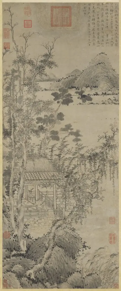 Qing Bi Pavilion, by Ni Zan