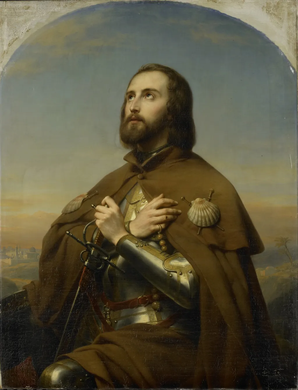 Eberhard (1445-96), Duke of Würtemberg, as a Pilgrim in the Holy Land, by Nicaise De Keyser, oil, 1846