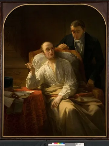 King Willem II Making his Last Will, by Nicaise De Keyser, oil, 1849