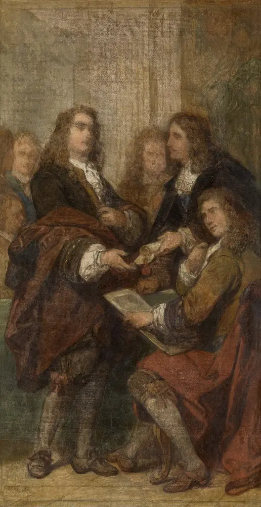 The Engraver Gerard Edelinck in Paris, by Nicaise De Keyser