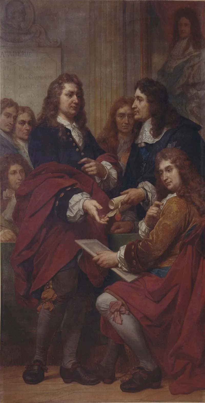 The Engraver Gerard Edelinck in Paris, by Nicaise De Keyser, oil, 1866