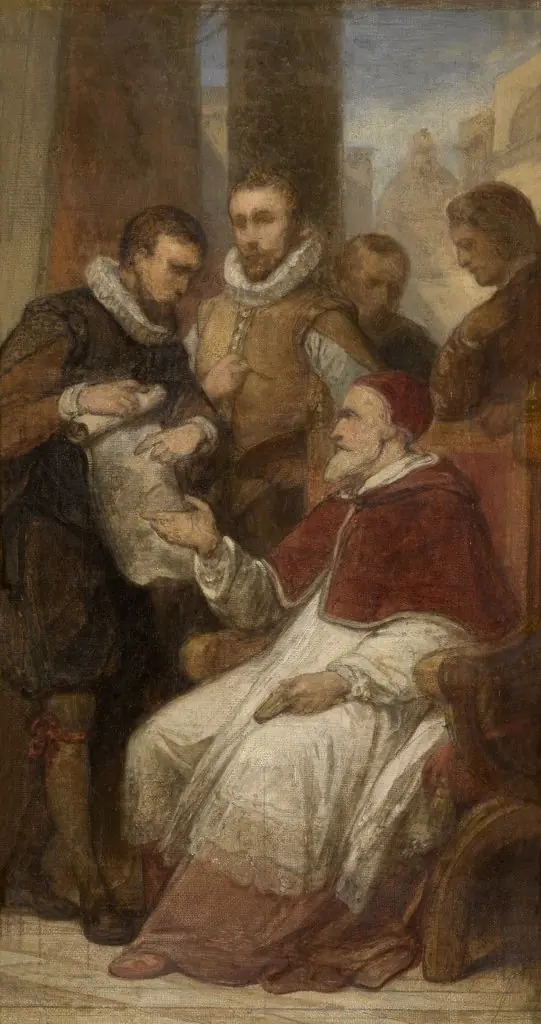 The Painters Matthijs and Paul Bril in Rome, by Nicaise De Keyser