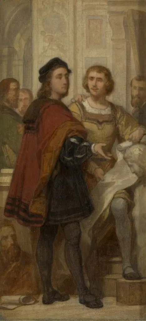 The Painters Raphael and Bernard van Orley, by Nicaise De Keyser