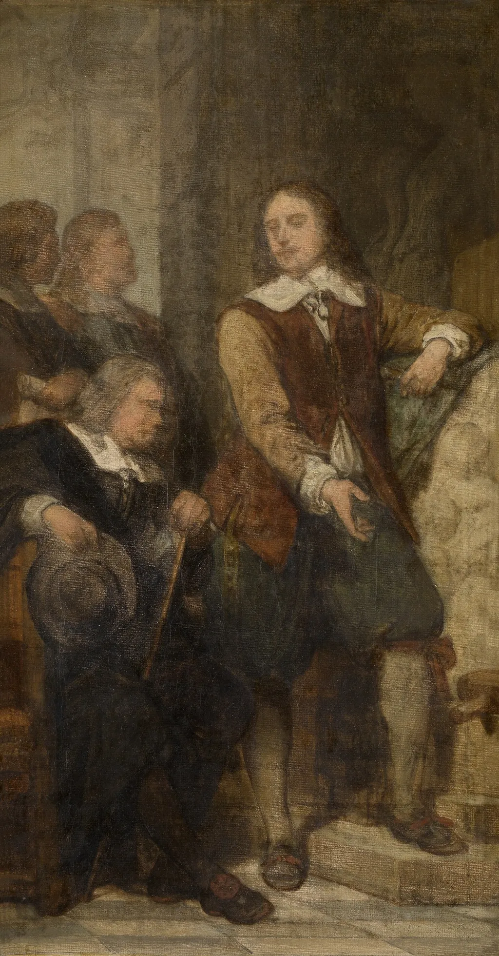 The Sculptor Artus Quellinus I in Amsterdam, by Nicaise De Keyser, oil, 1860