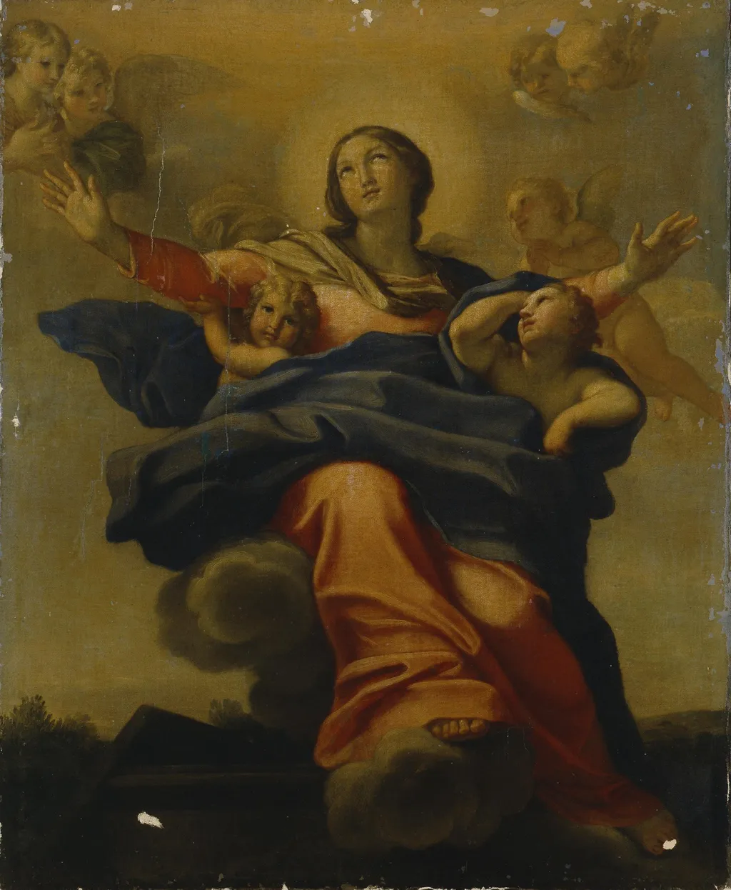 Assumption of the Virgin Mary, by Niccolò Berrettoni, oil, 1650