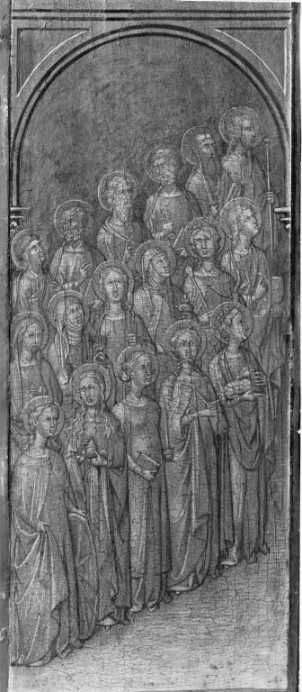 Zwei Reihen weibliche Heilige und Apostel, by Niccolò di Buonaccorso, unspecified