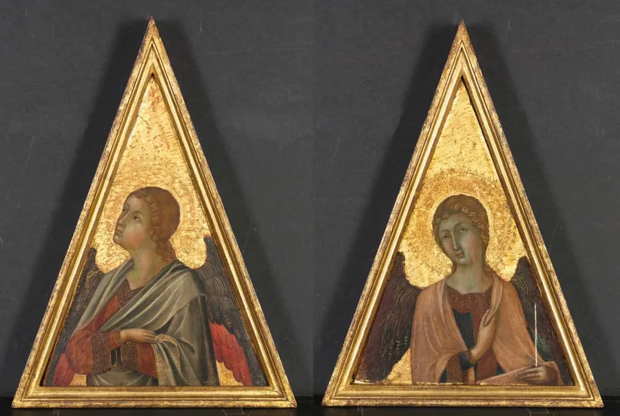 Pinnacle with Angel (pair), by Niccolò di Segna, unspecified, 1340