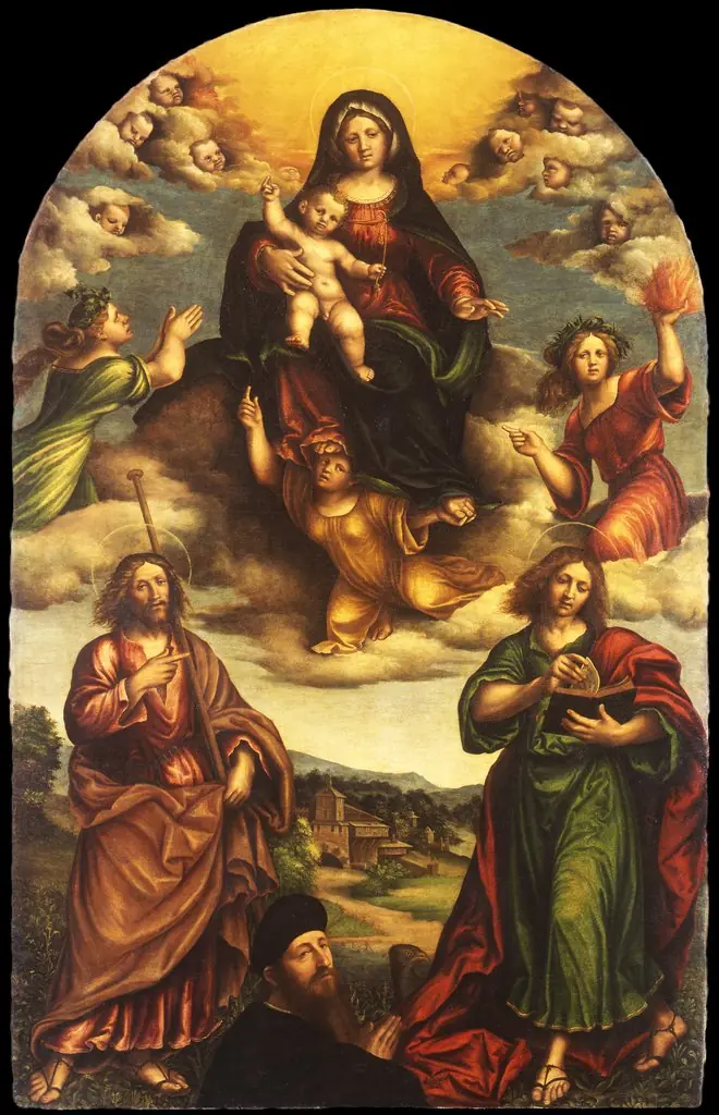 The Virgin with Blessing Child and Saints, by Niccolò Giolfino