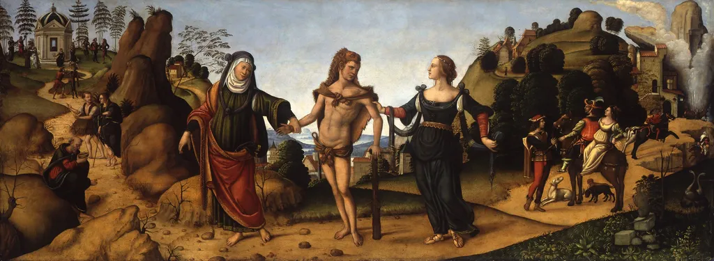 Hercules at a Crossroad, by Niccolò Soggi, paint, 1513