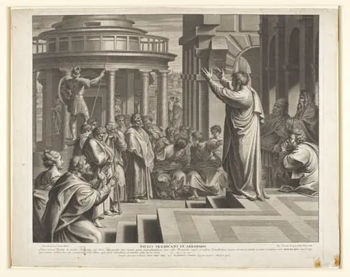 St Paul Preaching at Athens, by Nicholas Dorigny