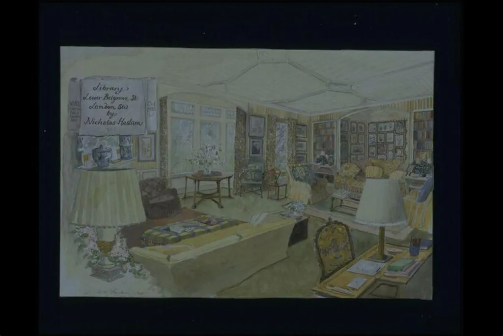 Untitled, by Nicholas Haslam, watercolor, 1985