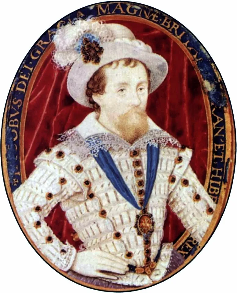 James I, by Nicholas Hilliard, watercolor, 1606