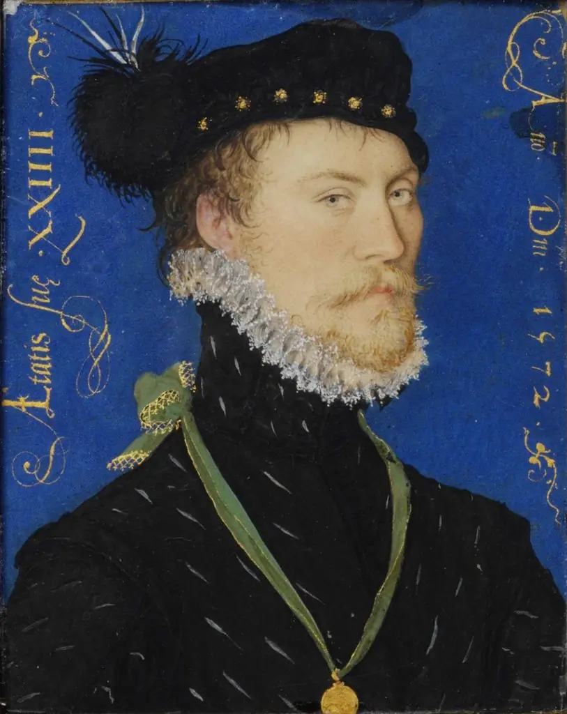 Portrait of an unknown man, by Nicholas Hilliard