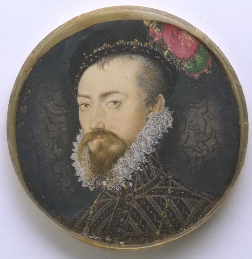 Robert Dudley, Earl of Leicester, by Nicholas Hilliard