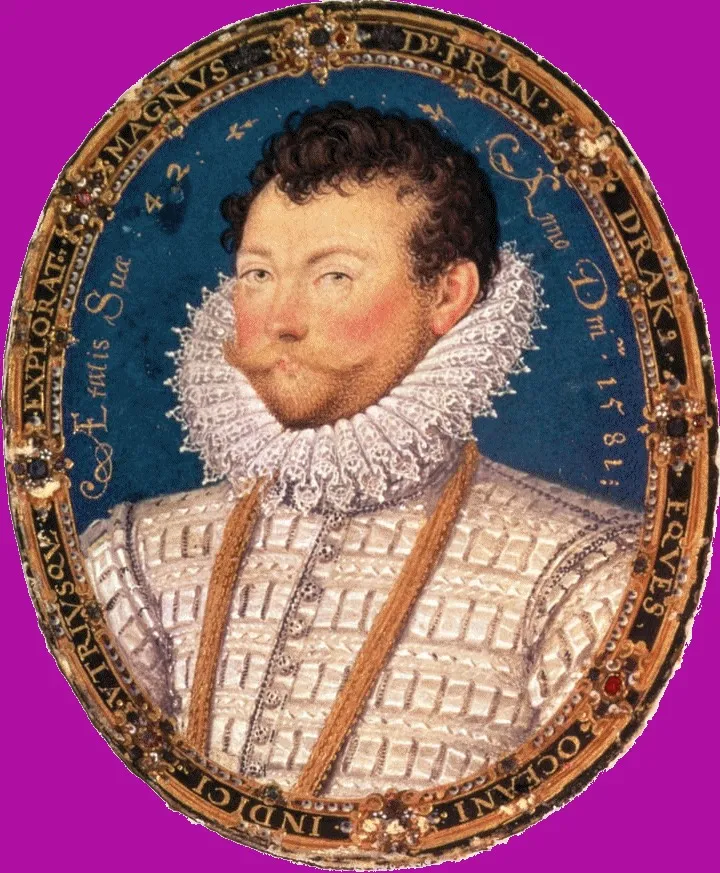 Sir Francis Drake, by Nicholas Hilliard, watercolor, 1591