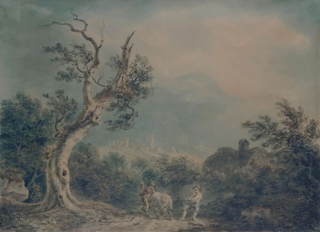 A Mountainous Country, by Nicholas Pocock, watercolor, 1790
