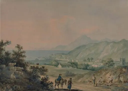 Bangor, with Penmaenmawr in the distance, by Nicholas Pocock