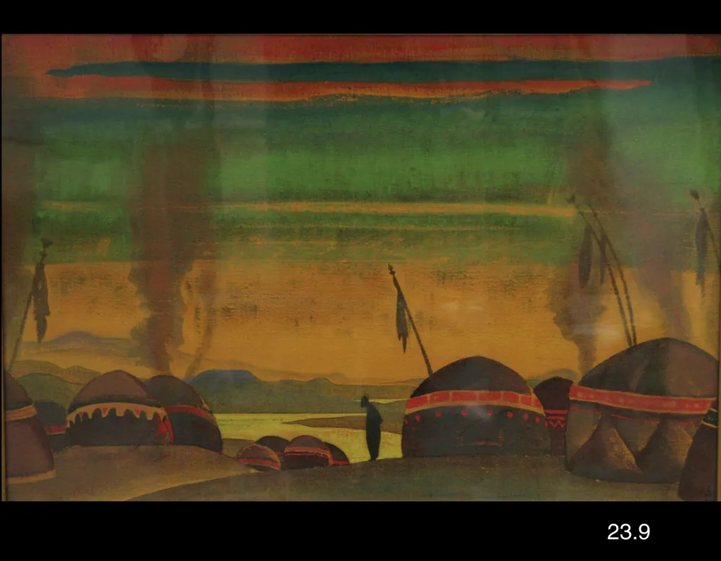The Polovetzky Camp, by Nicholas Roerich, unspecified, 1874