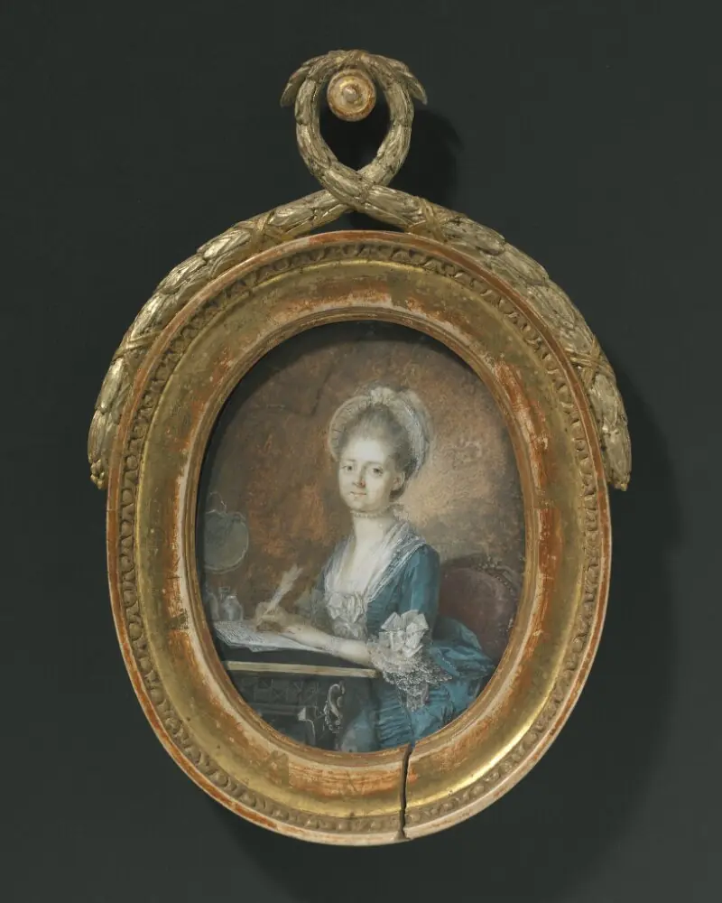 Fredrika Carleson (1743-1794), gift med 1. Carl Erik Wadenstierna, 2. Fredrik von Post, by Niclas Lafrensen