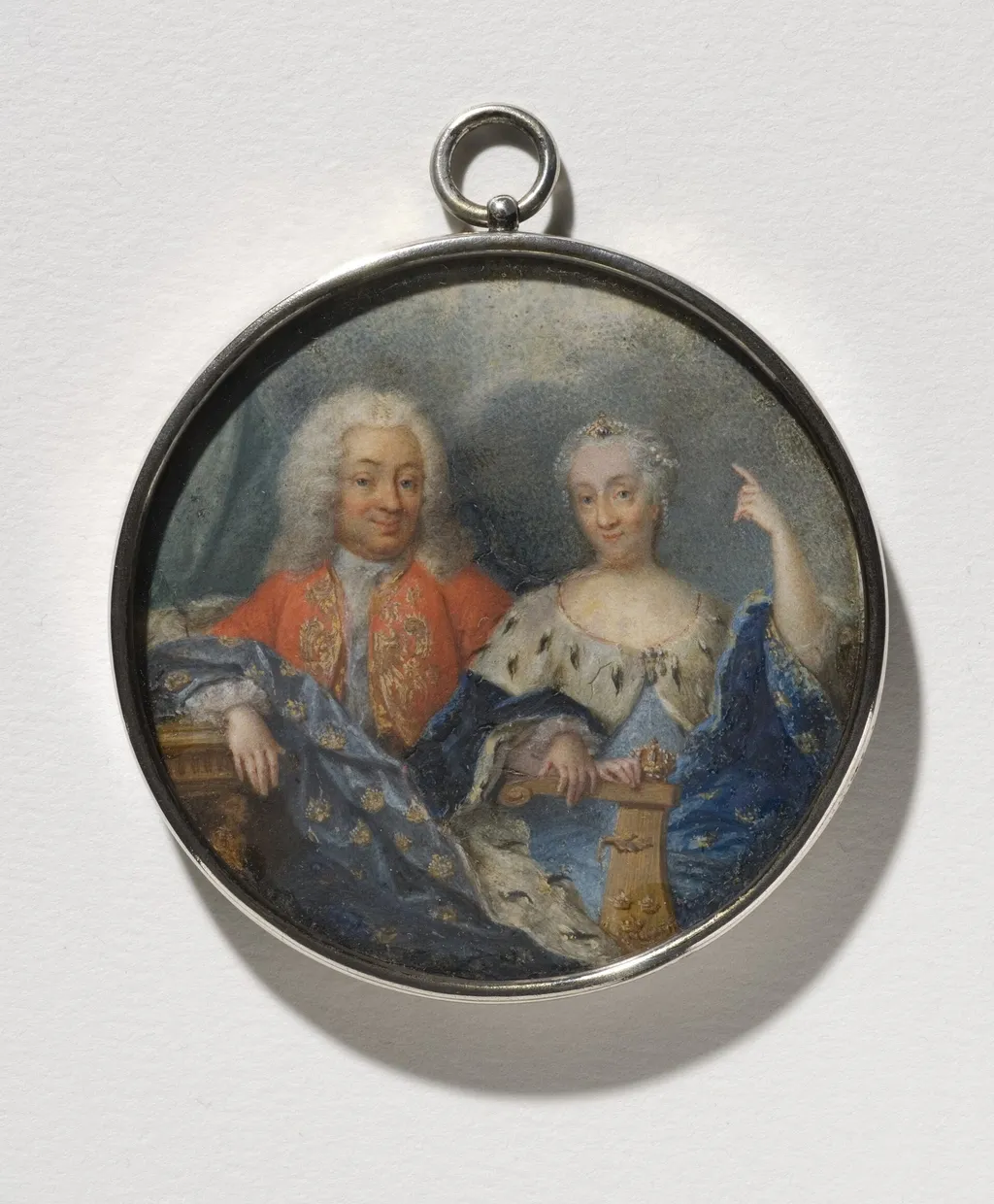 Ulrika Eleonora d.y. (1688-1741), drottning av Sverige, hennes gemål Fredrik I (1676-1751), lantgreve av Hessen-Kassel, kung av Sverige, by Niclas Lafrensen the Elder, gouache, 1750