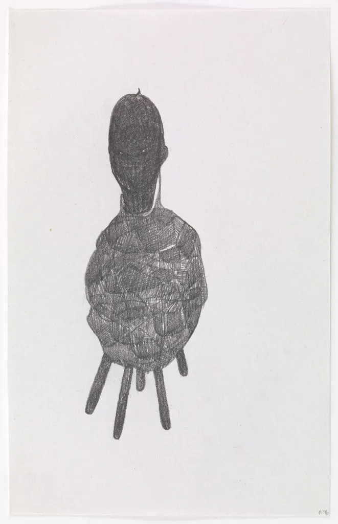 Untitled, by Nicola Tyson, graphite, 1996