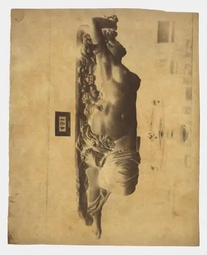 Statue of Reclining Female with Grapes, Great Exhibition 1851, by Nicolaas Henneman