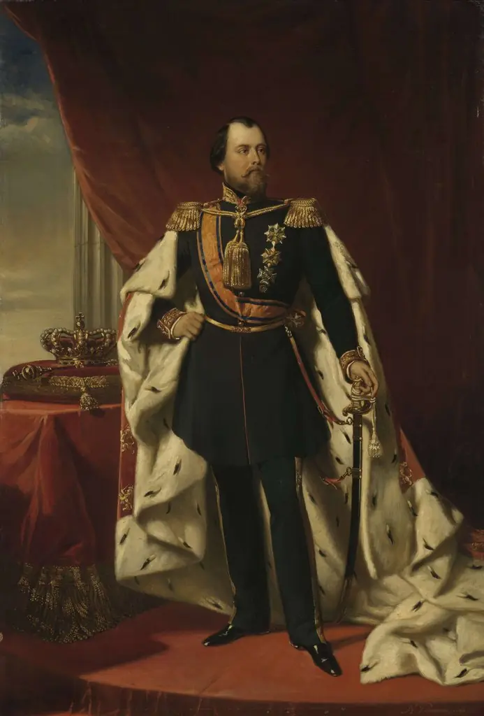 Portrait of William III, King of the Netherlands, by Nicolaas Pieneman