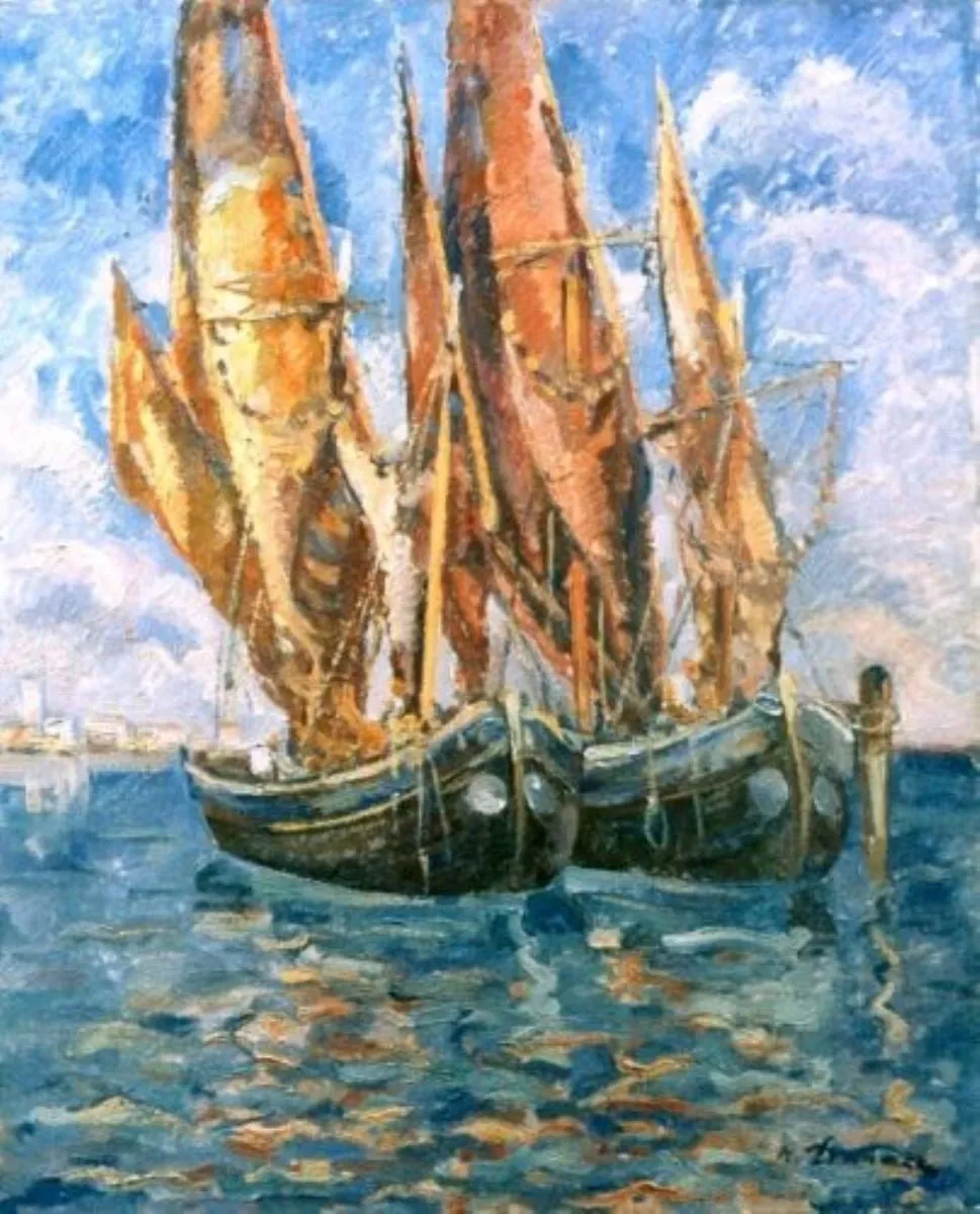 Bărci la Veneția, by Nicolae Dărăscu, unspecified, 1947