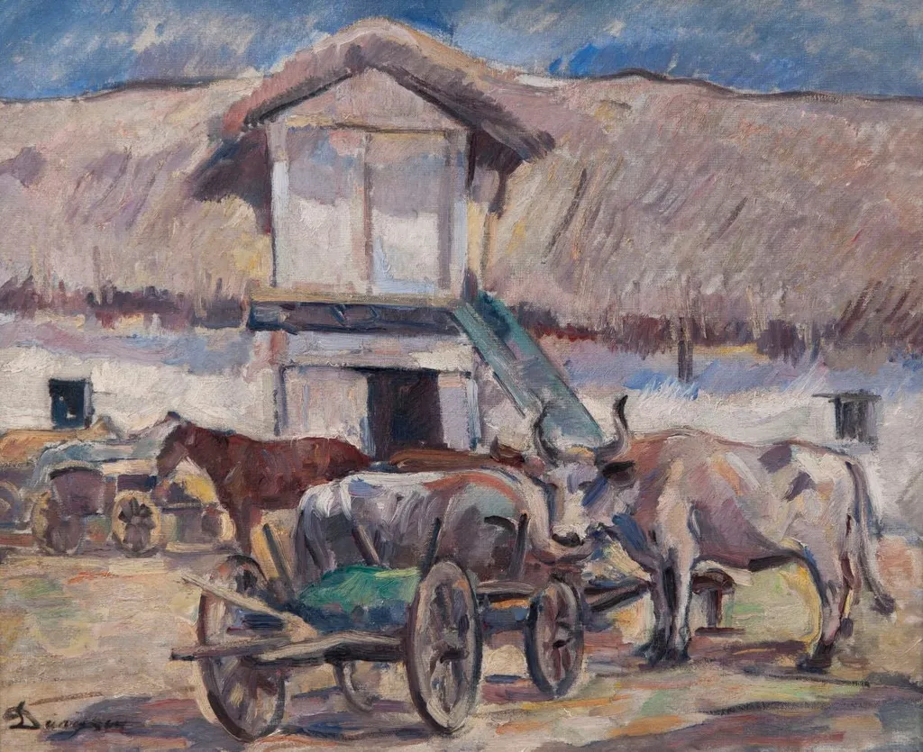 Curte țărănească, by Nicolae Dărăscu, 1931