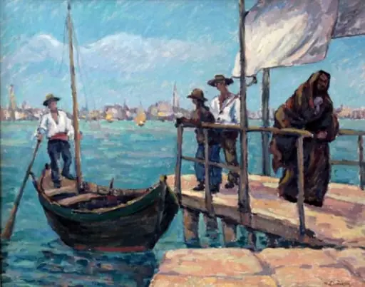 Debarcader, by Nicolae Dărăscu