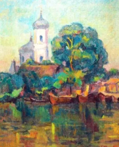Peisaj din Vâlcov, by Nicolae Dărăscu