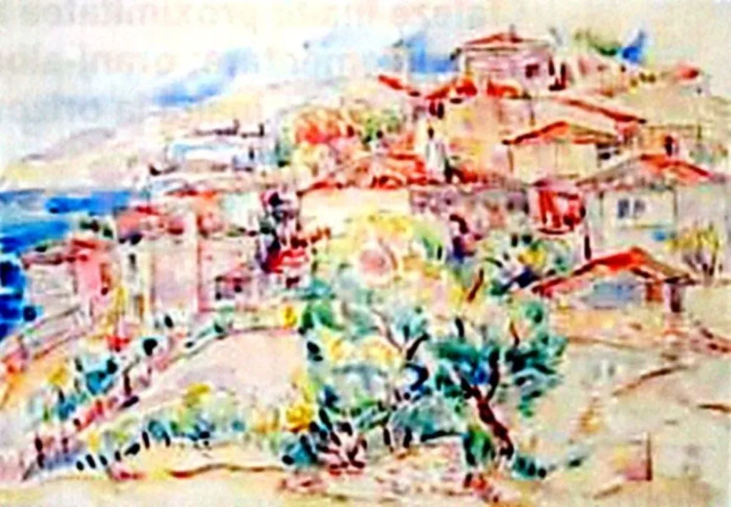 Peisaj dobrogean (Peisaj citadin oriental), by Nicolae Dărăscu, unspecified, 1933