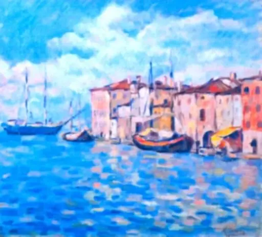 Portul Chioggia, by Nicolae Dărăscu