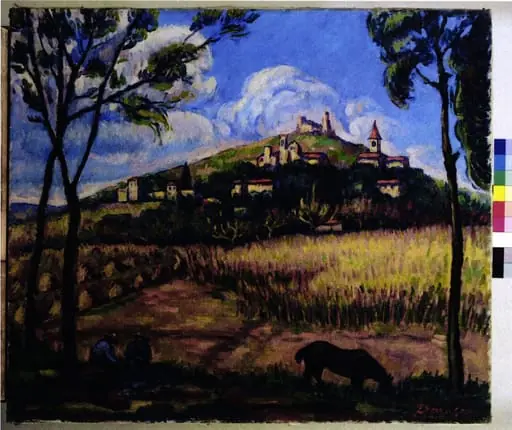 Vedere a satului Grimaud, by Nicolae Dărăscu