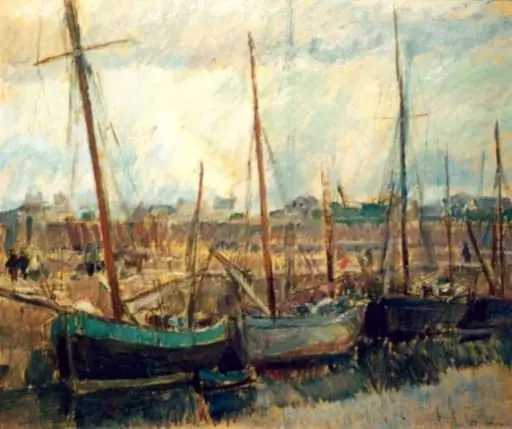 Vedere din port, by Nicolae Dărăscu