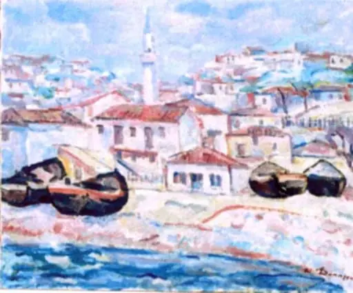 Vederea Balcicului dinspre mare, by Nicolae Dărăscu
