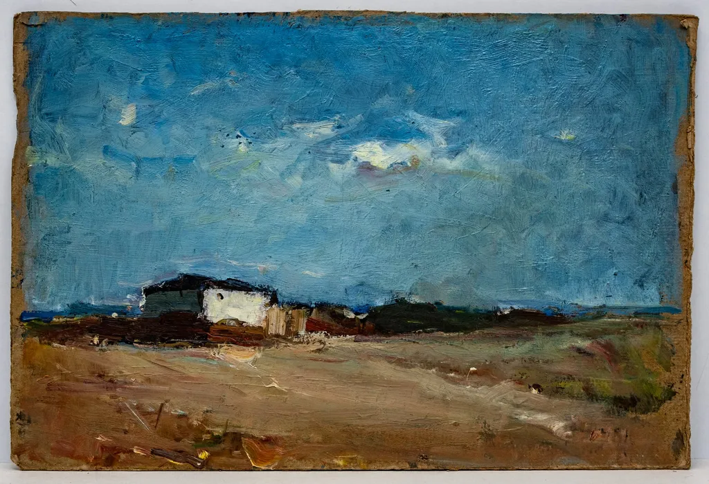 Peisaj cu casă singuratică, by Nicolae Furduescu, unspecified