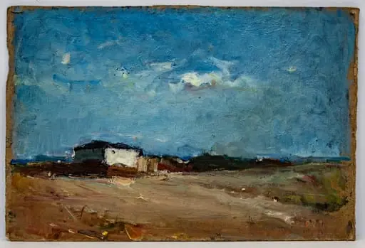 Peisaj cu casă singuratică, by Nicolae Furduescu