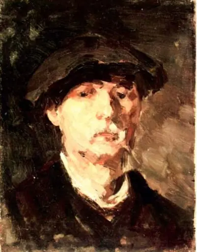 Autoportret cu beretă, by Nicolae Grigorescu