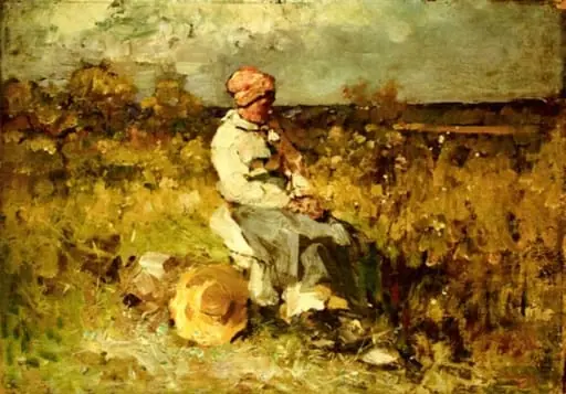 Bătrâna din Brolle, by Nicolae Grigorescu