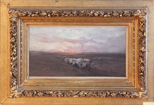 Boi în amurg, by Nicolae Grigorescu