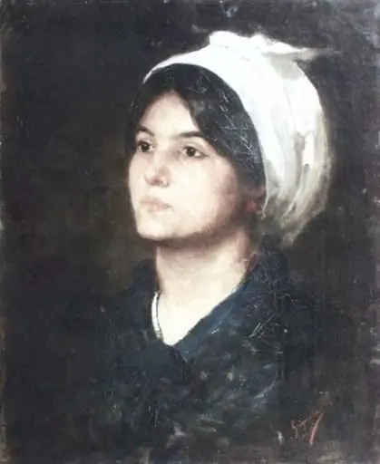 Cap de fată, by Nicolae Grigorescu