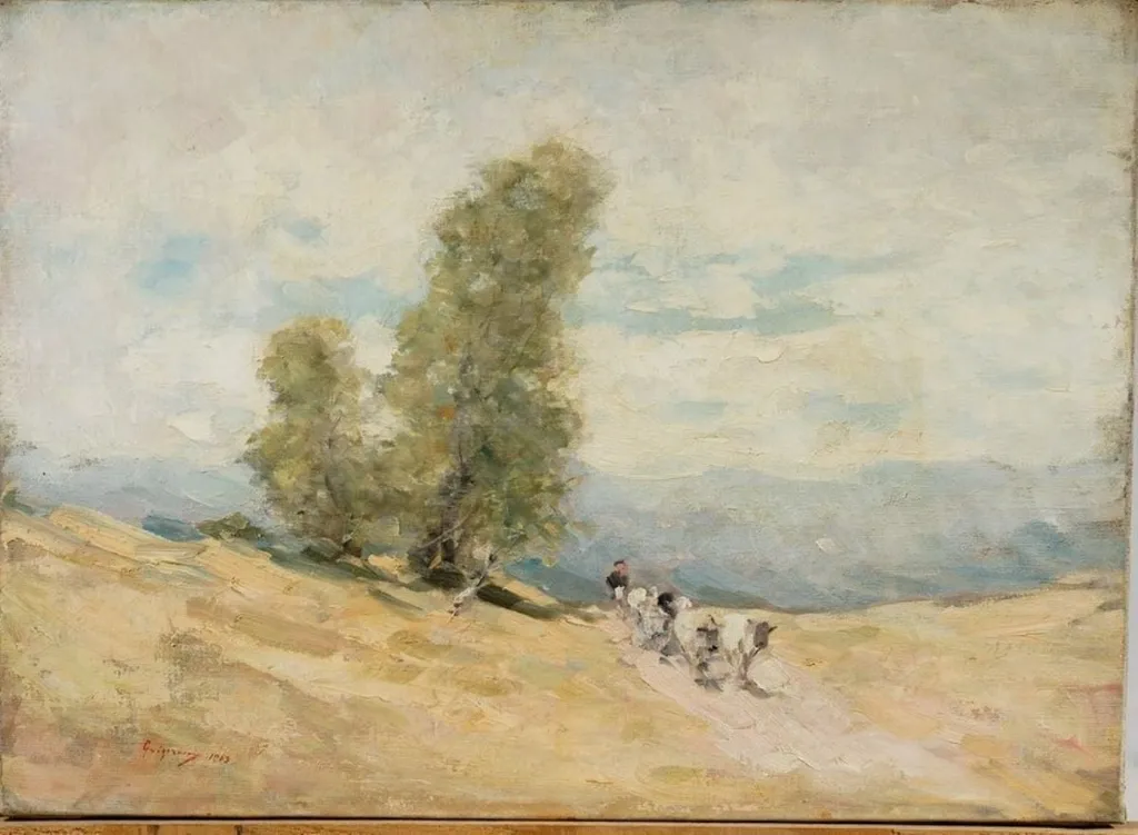 Car cu boi, by Nicolae Grigorescu, unspecified, 1903